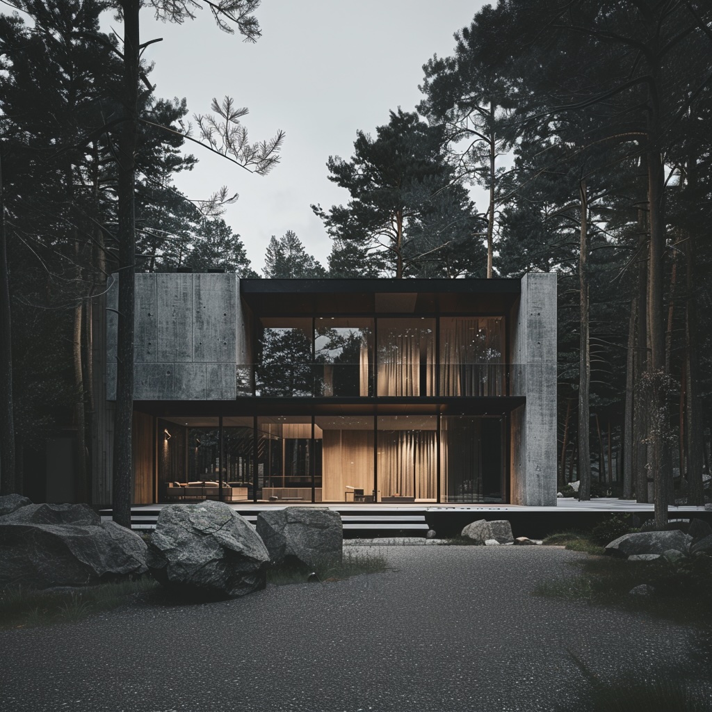 maison minimaliste et édifiante